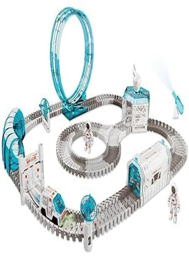 SKYBUCKET Space Toys 204 Pcs trainrackets with Mini Projector for KidsNew toyar and Astronaut Minifigures, Race caroys for Kids - Image 5